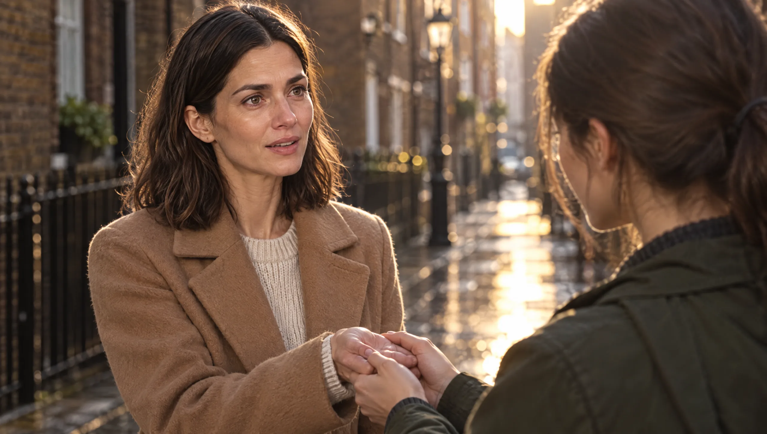 A daughter taking her mother's empty hand on a London street, the turn of a short film built for kama muta